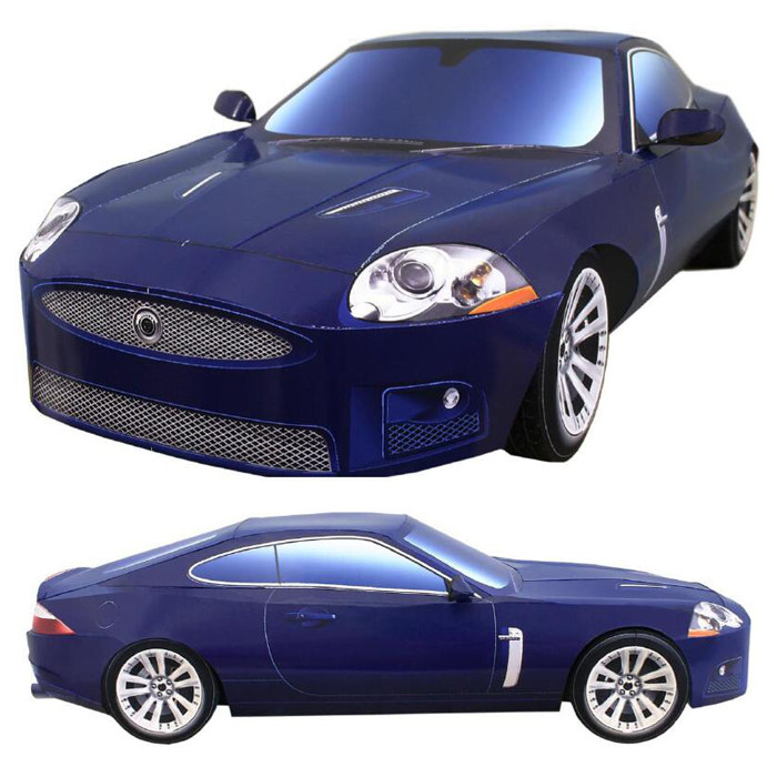 儿童手工折纸diy拼装立体3d纸质模型仿真车模捷豹跑车汽车制作