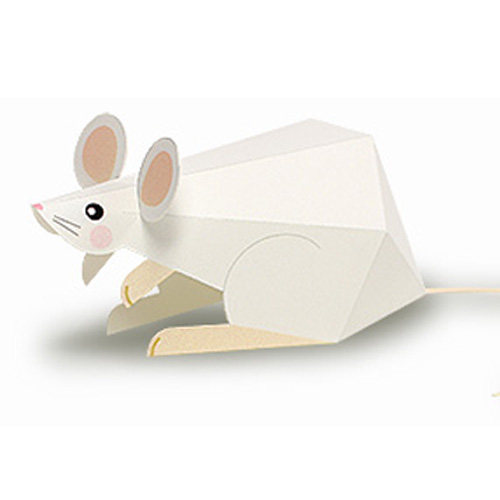 儿童手工折纸diy拼装益智立体3d纸质模型卡通小老鼠动物纸偶玩偶
