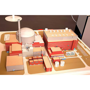 儿童手工折纸DIY拼装立体3D纸质模型制作核电站核电厂建筑场景