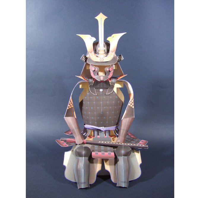 战国武将铠甲盔甲甲胄纸模型制作