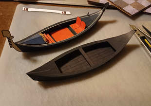 儿童手工折纸DIY拼装立体3D纸质模型玩具制作独木舟威尼斯小木舟