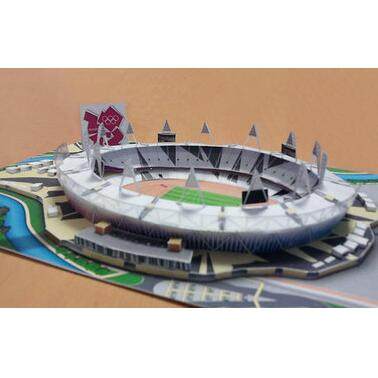 伦敦体育场足球场建筑纸模型制作