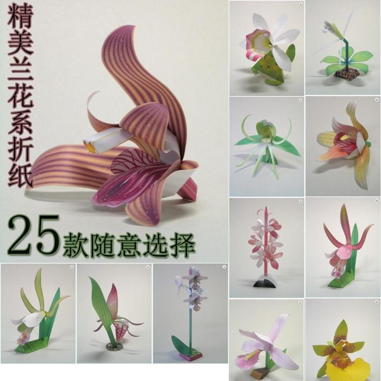 模型仿真花卉植物洋兰石斛兰制作