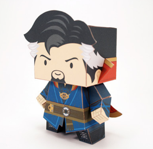 儿童手工折纸diy拼装立体纸质模型电影漫威卡通人物奇异博士制作