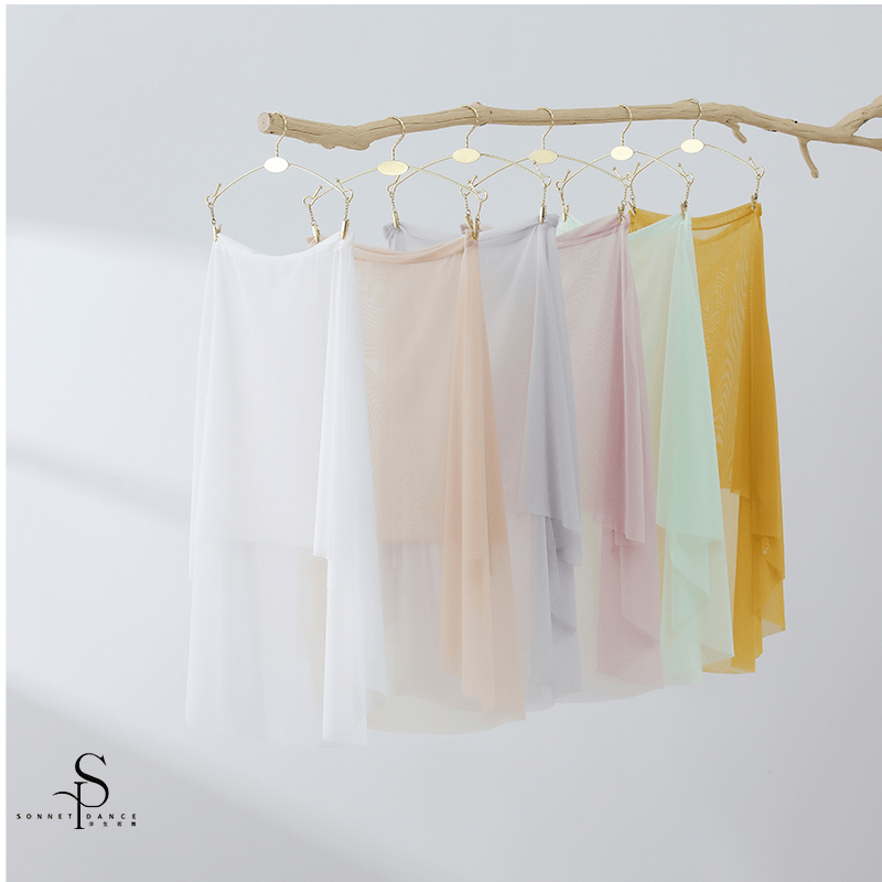 6色24SS11网纱中长款舞蹈排练裙