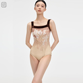 芭蕾舞蹈连体服 没骨蝴蝶兰蕾丝印花 福生若舞 国风系列