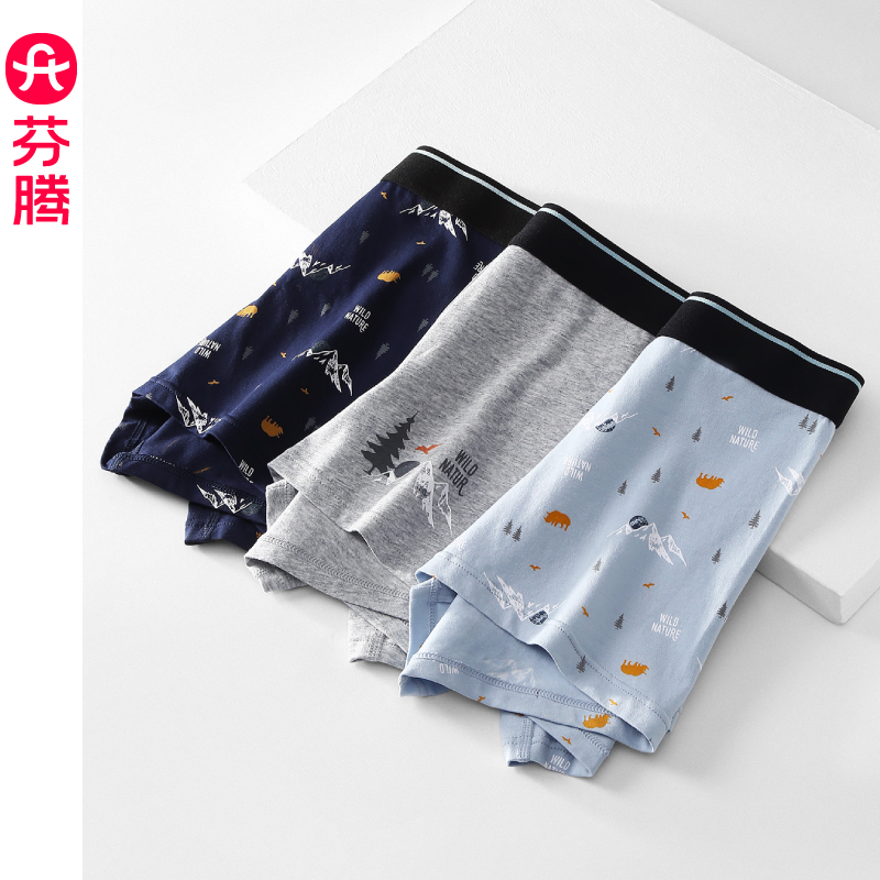 芬腾夏季新款男士内裤纯棉薄款