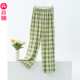 2025新款 芬腾格子女士睡裤 宽松全棉可外穿家居裤 大码 纯棉休闲长裤