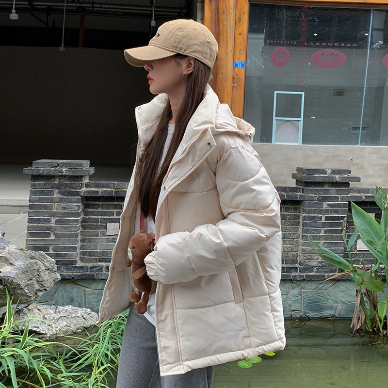 新款2025女中戏棉衣棉服面包服韩版羽绒加厚连帽短款宽松