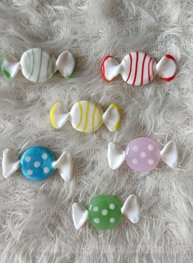 创意手作甜美糖果玻璃工艺品迷你小摆件零食装饰桌面果盘茶几饰品