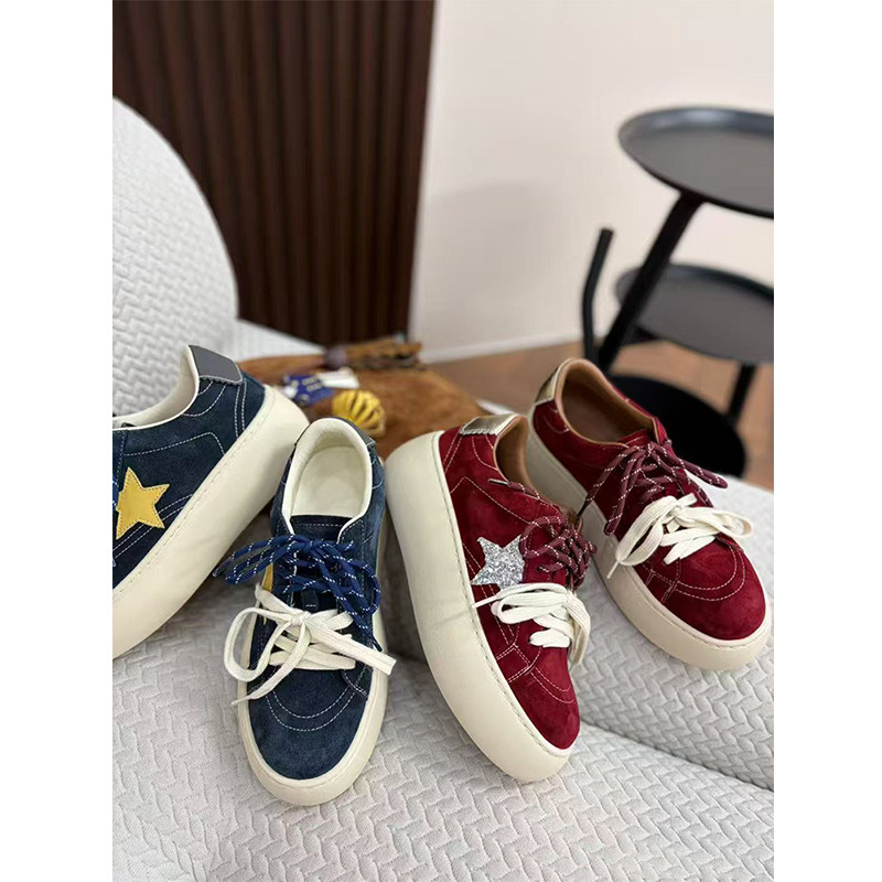 【欧货】真皮德训鞋女2026春季新款复古系带阿甘鞋平底运动休闲鞋,女鞋,德训鞋,淘宝优惠券,粉丝福利购,淘宝优惠卷