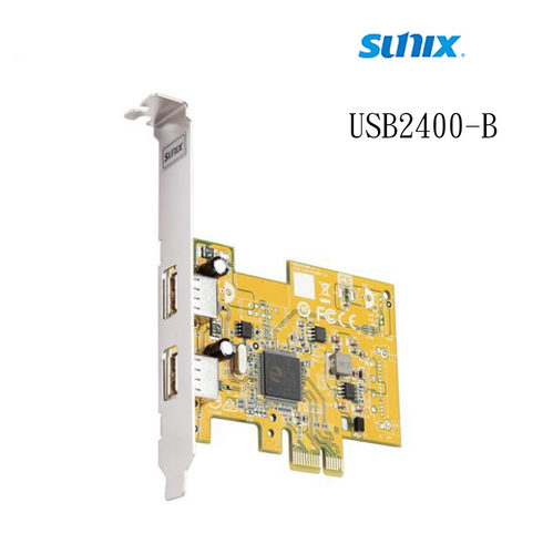 SUNIX 2 端口USB2.0 PCI Express扩充卡 附双贴片 型号 USB2400-B