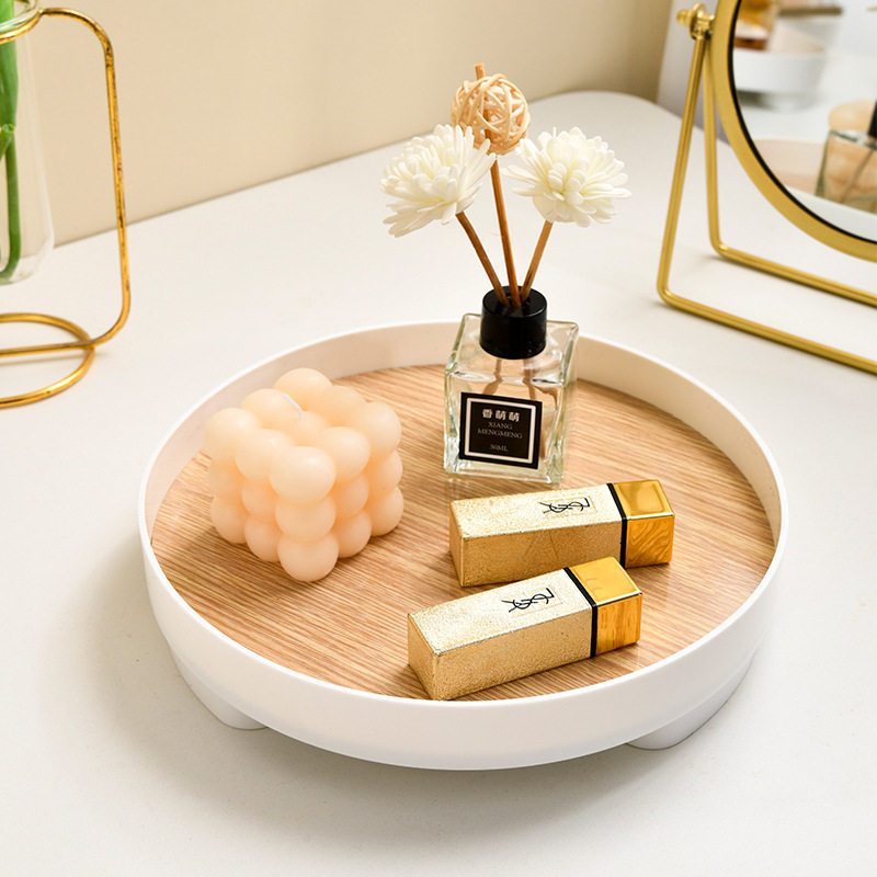 托盘摆件香水香薰置物架梳妆台桌面化妆品收纳盒入户玄关钥匙收纳