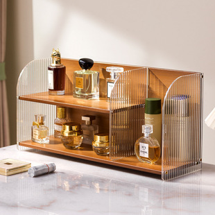化妆品收纳盒梳妆台香水架子桌面上护肤品置物架亚克力杯子收纳架