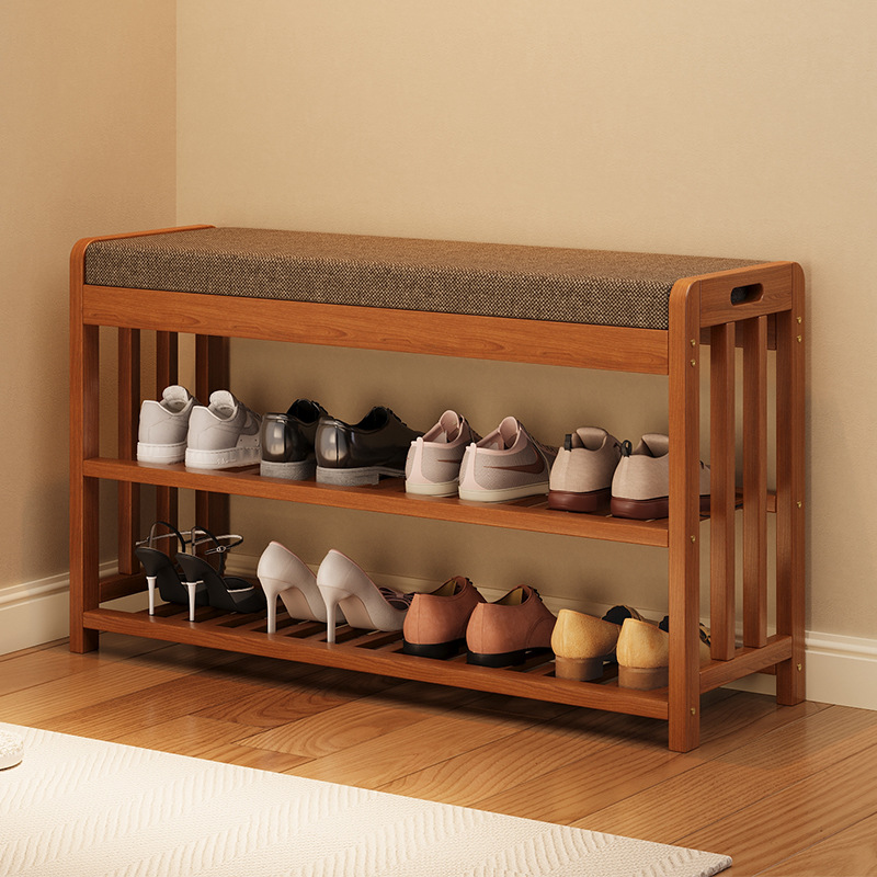 中古风换鞋凳家用门口入户穿鞋凳简易可坐一体鞋柜进门玄关穿鞋凳