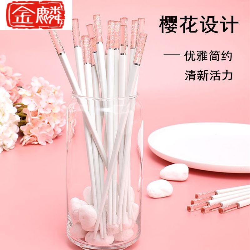筷子琥珀樱花高端合金个性防滑日