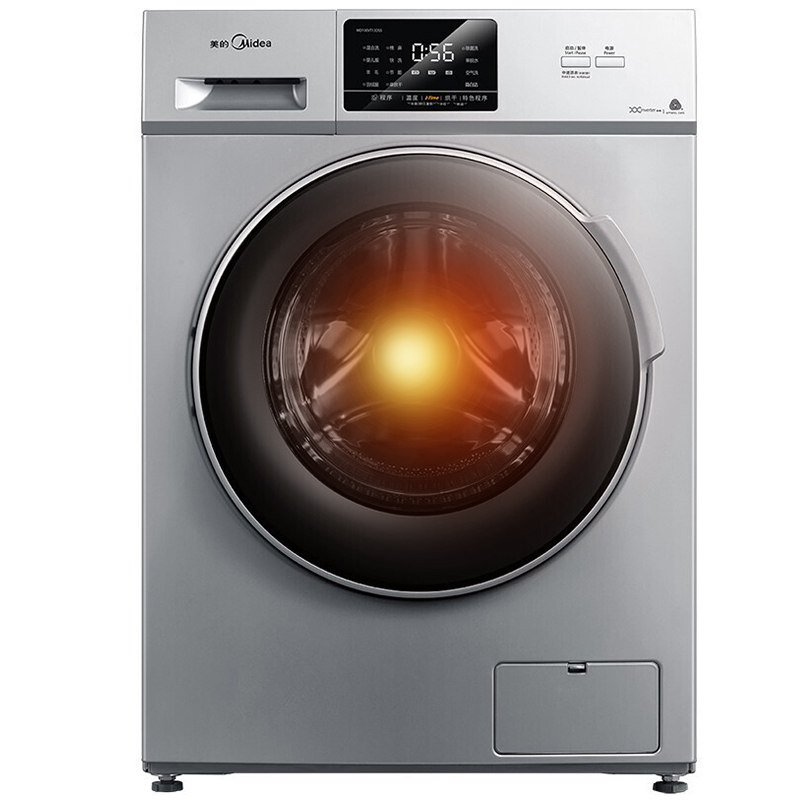 美的变频滚筒洗衣机全自动家用10公斤kg 洗烘干一体 MD100VT13DS5