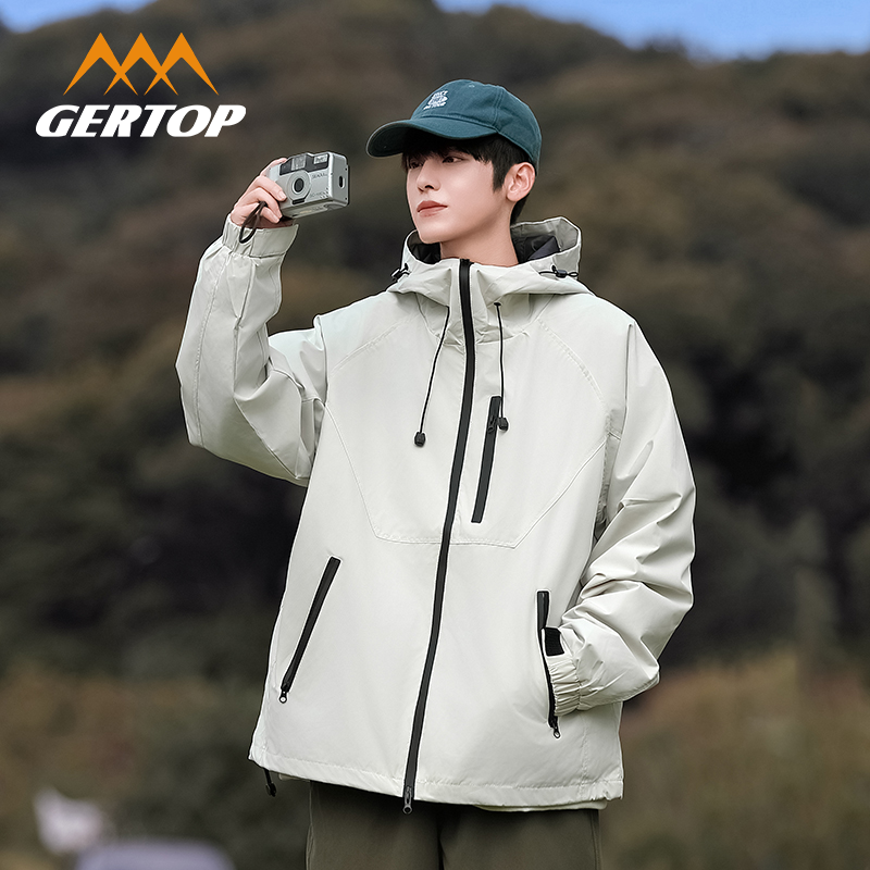 GERTOP山峰冲锋衣男款2025新款