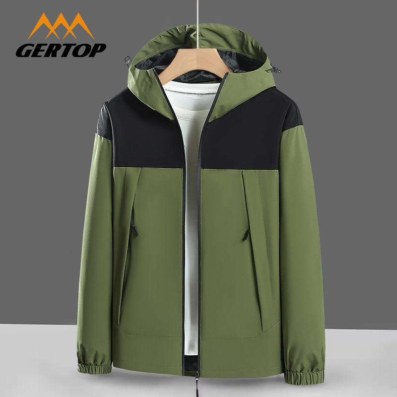 GERTOP山峰冲锋衣男款春季宽松