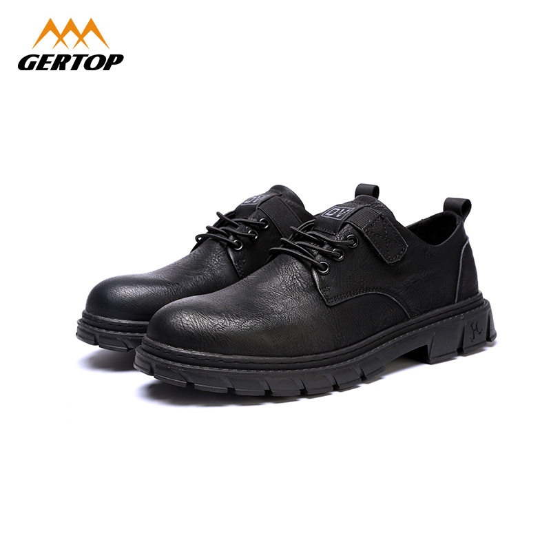 gertop山峰男士工装透气休闲运动鞋夏季小马丁皮鞋