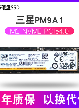 Samsung/三星PM9A1 1TB M.2 2280 PCie4.0X4 NVMe SSD固态硬盘