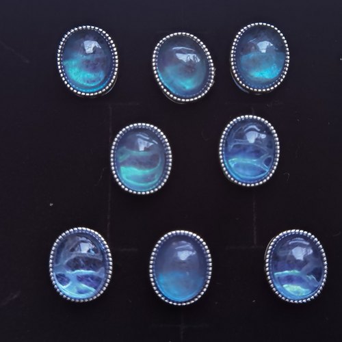 天然海蓝宝魔鬼蓝小盒子DIY水晶手链串珠饰品S925配件水晶配件