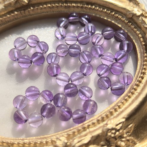 天然高冰透薰衣草紫水晶跑环手捻DlY设计款水晶配件手链串饰