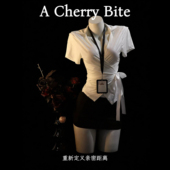 加班特调 御姐风白色短袖 收腰绑带套装 性感秘书制服cos装 qqny