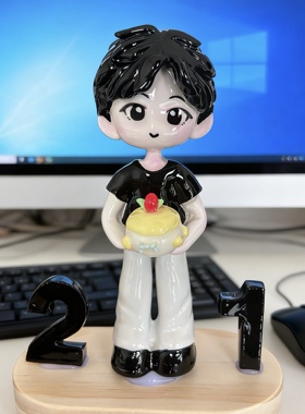 粘土人偶3D照片Q版人偶手办男女生创意定制盲盒生日礼物手工diy