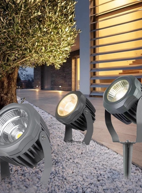 led户外防水圆形cob景观灯10w30w背景墙投射灯照树灯广告招牌灯