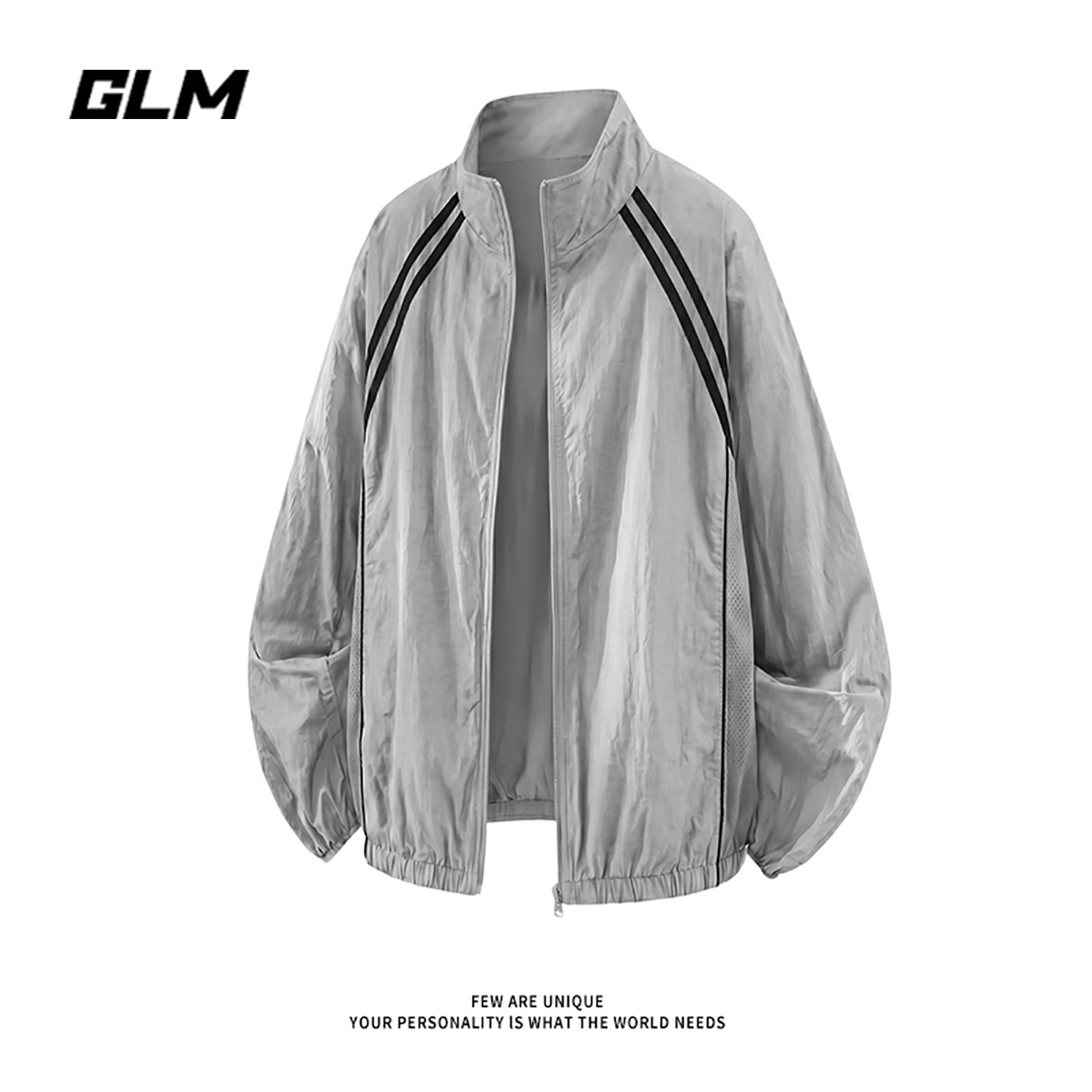 GLM撞色拼接防晒衣男款夏季薄款透气速干运动防晒服防紫外线外套图片