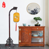 新中式 落地灯龙凤复古古典中国风遥控客厅书房茶室卧室仿古实木廷