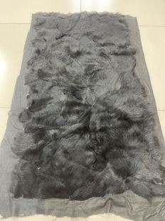 黑托卡长羊毛拼貂水貂褥子真皮毛貂皮原材料皮草毯子皮料面料DIY