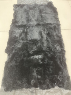 黑托卡长羊毛拼貂水貂褥子真皮毛貂皮原材料皮草毯子皮料面料DIY