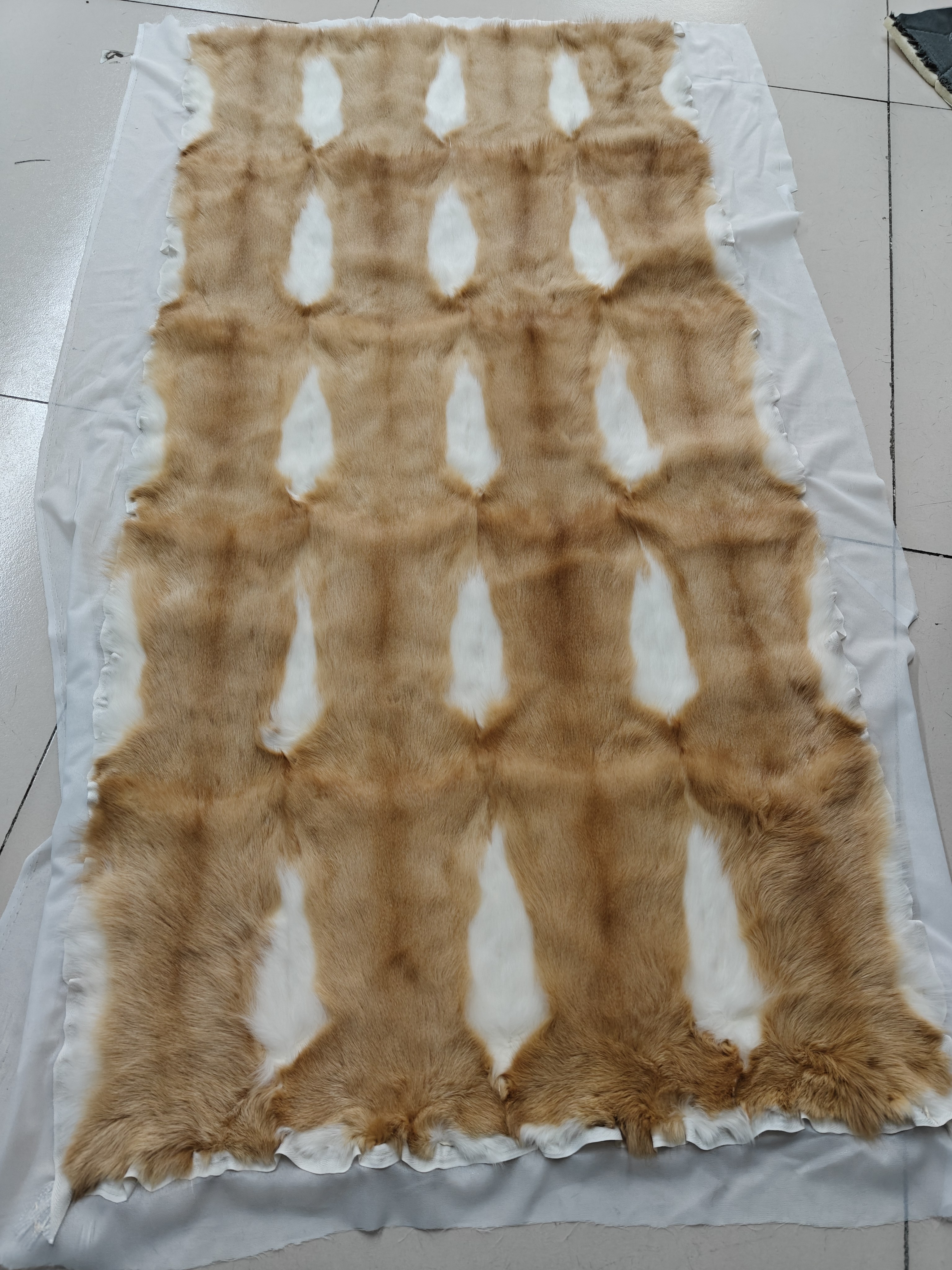 整貂黄金貂毛皮草褥子毯子原材料面料/布类