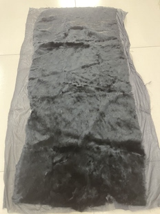 黑托卡长羊毛拼貂水貂褥子真皮毛貂皮原材料皮草毯子皮料面料DIY