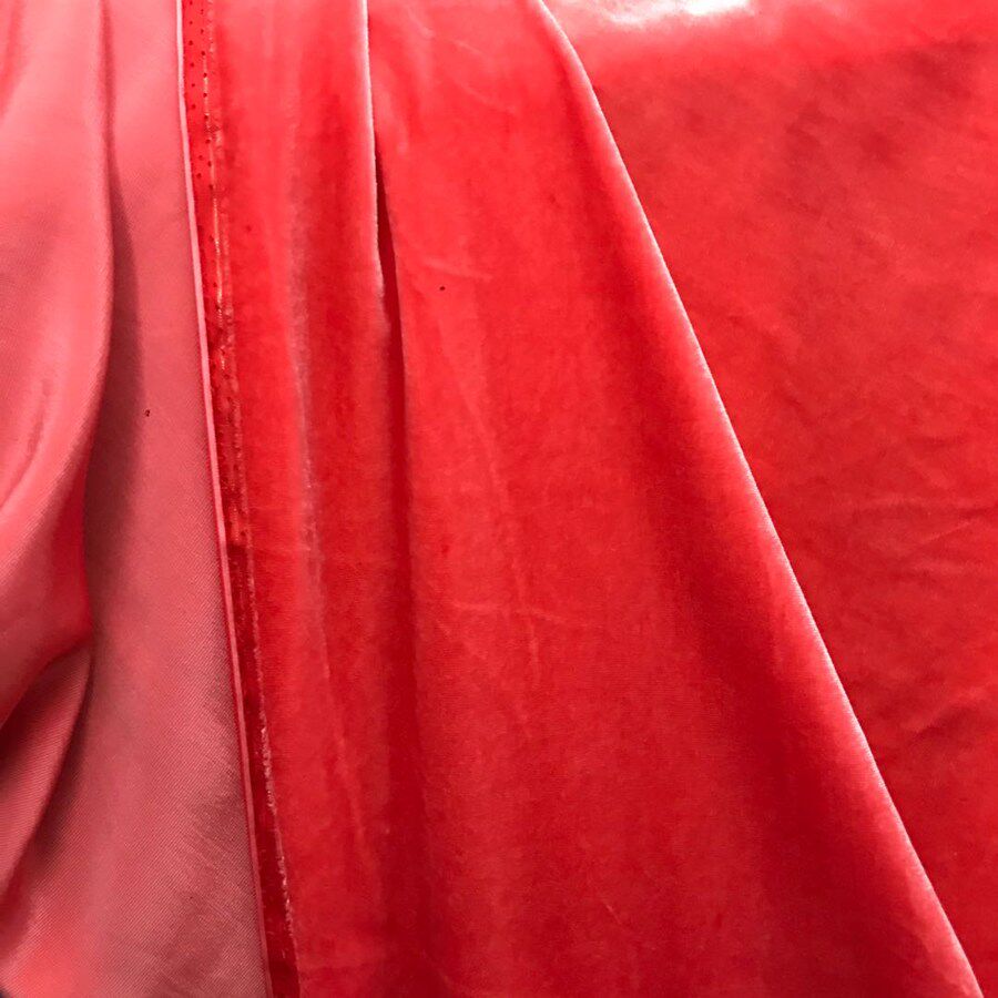 欧美时装真丝绒布料diy服装大摆裙衬衫上衣丝绸桑蚕丝手工面料