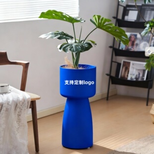 花架极简创意奶油风客厅绿植摆设多巴胺设计师艺术花盆架 意式