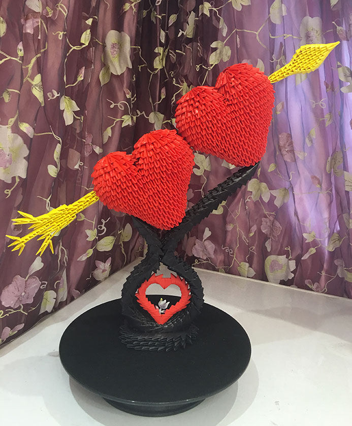 三角插/手工折纸/手工DIY/手工材料包/成品/丘比特之吻