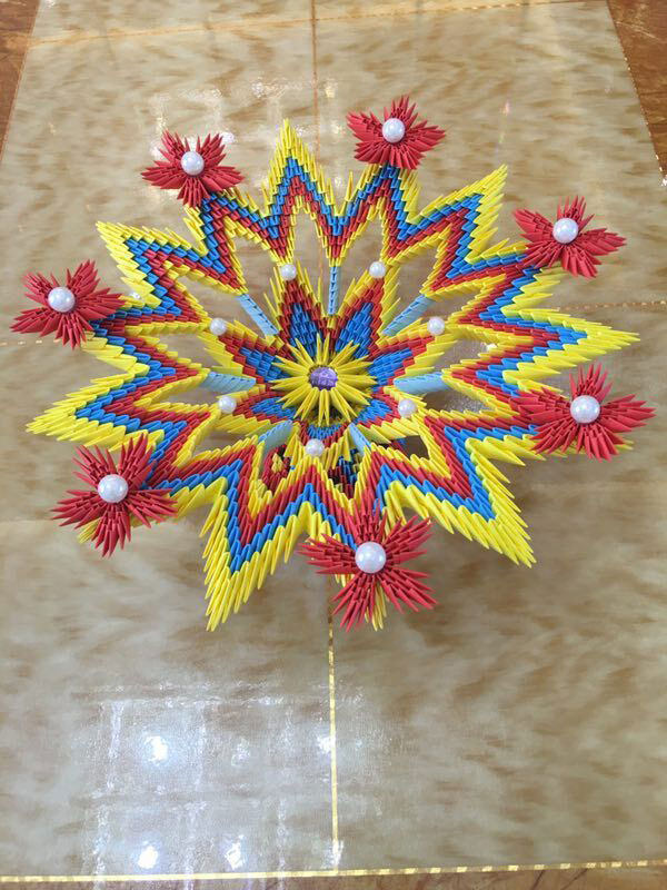 三角插/手工折纸/手工diy/手工材料包/成品/一层果盘