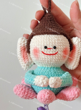手工毛线钩织佛小伴车载挂件包包挂件（成品）