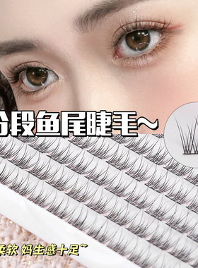 精致妞自然分段鱼尾睫毛