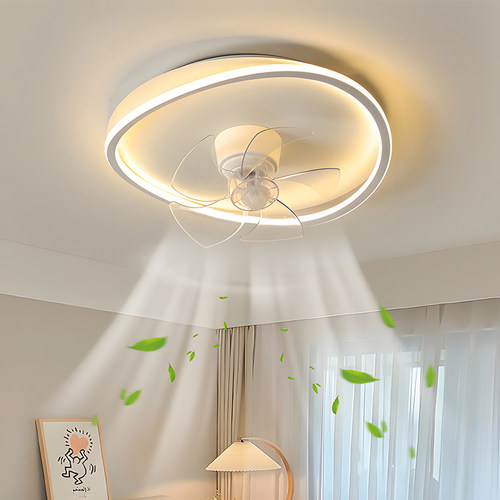 摇头卧室风扇灯360度吸顶房间餐厅超薄静音语音变频大风力吊扇灯