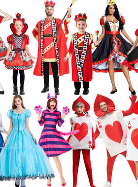 梦游仙境服装cos疯帽子柴郡猫红皇后扑克士兵扮演ALICE COS