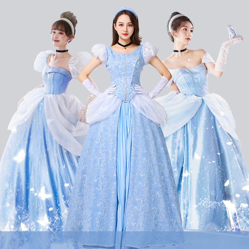 万圣节六一灰姑娘辛德瑞拉白雪公主cosplay仙蒂大成人演出礼服装