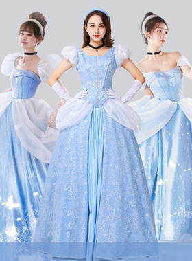 万圣节六一灰姑娘辛德瑞拉白雪公主cosplay仙蒂大成人演出礼服装