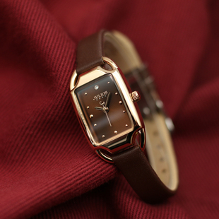 韩国聚利时正品 手表女学生简约复古长方形日本机芯防水石英表小众