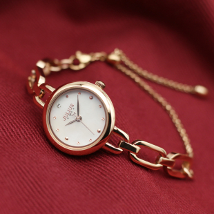 韩国聚利时手表女正品 简约小众轻奢高级感贝母小巧手链表防水 时尚