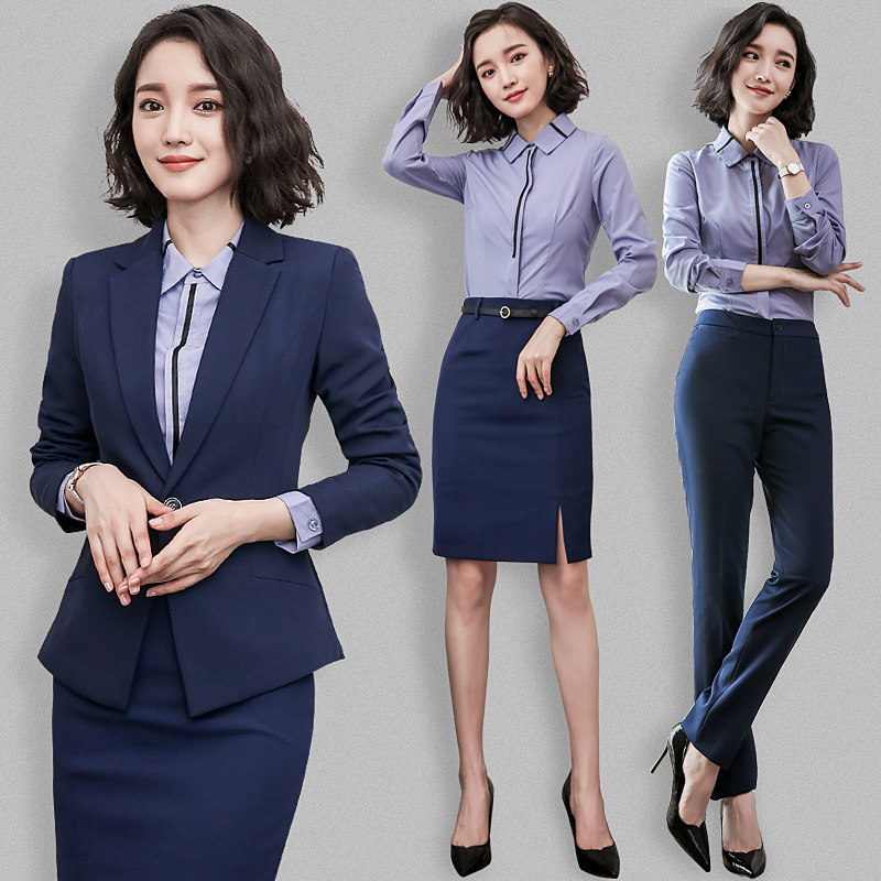 新款长袖白领面试女士工作服外套