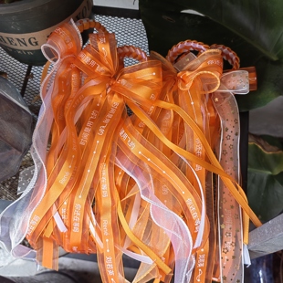 刘若英演唱会应援丝带手环蝴蝶结创意手工编织粉丝手腕花可调节